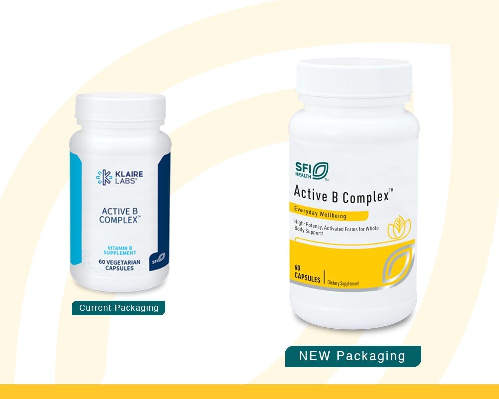 SFI Health Active B Complex - Complejo B Metilado con Metilfolato, B12, B6 y más - 60 Cápsulas
