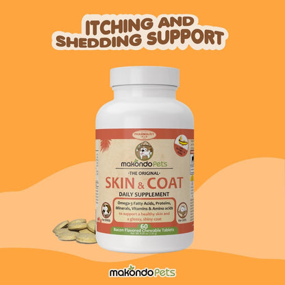 Skin and Coat Supplement with Fish Oil and – Pelaje brillante y suave: Un aporte adecuado de omega 3 contribuye a – Image 2
