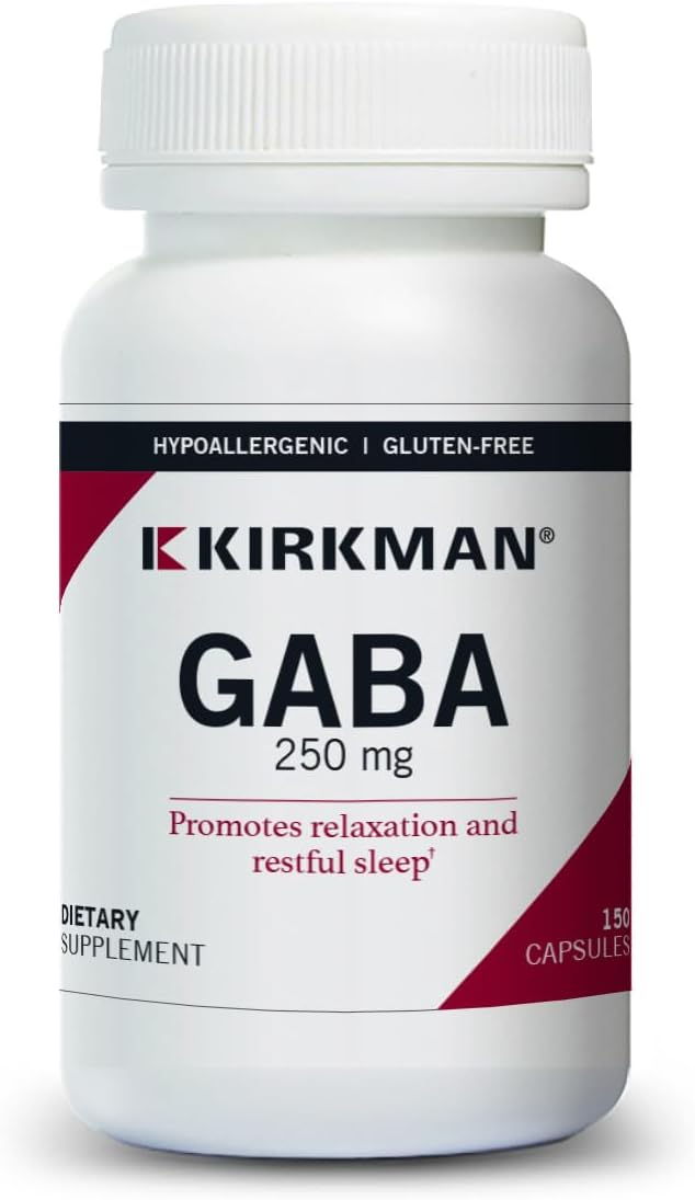 Kirkman GABA 250 mg - Hipoalergénico, 150 Cápsulas