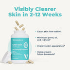 VitaMedica Clear Skin Vitamin Formula – Suplemento vitamínico para una piel sana | 60 cápsulas
