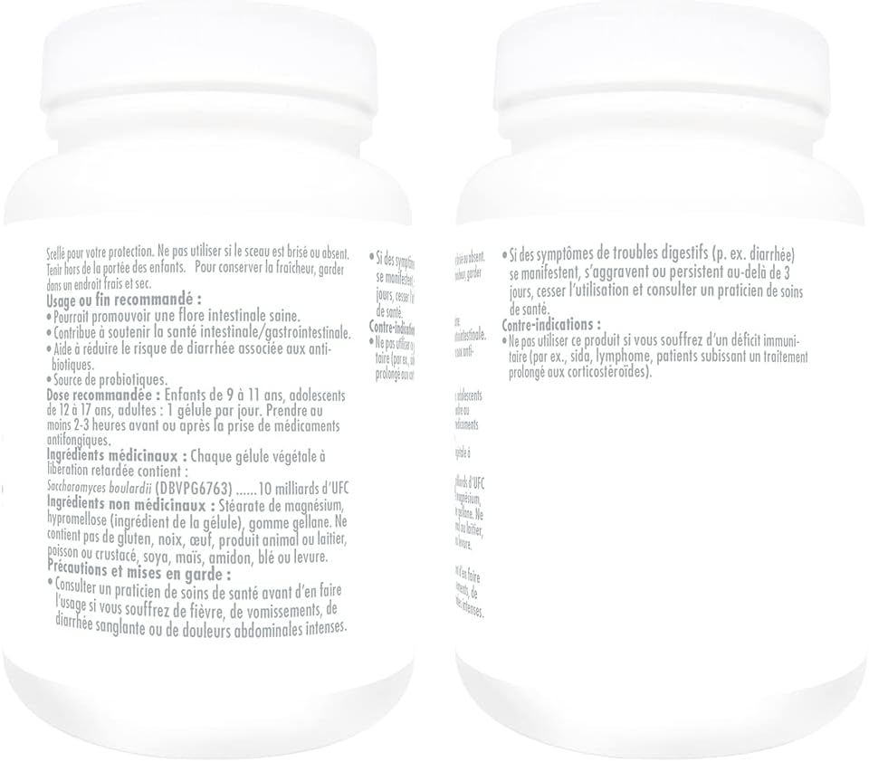 Bio Absorb Saccharomyces Boulardii Probiótico - 10 mil millones UFC, 60 cápsulas veganas