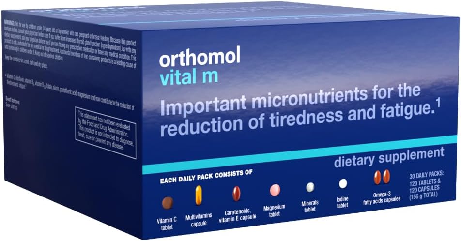 Orthomol Vital M Multivitamínico para Hombres, 30 Sobres