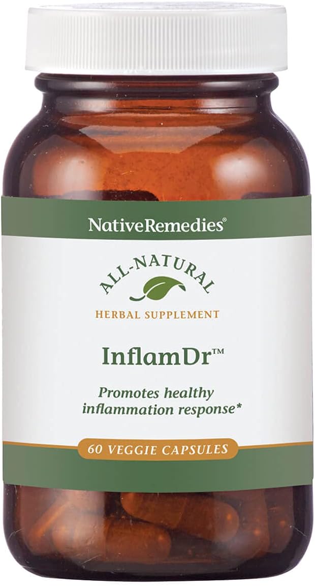 Native Remedies Inflam Dr. - Suplemento Herbal Natural para una Respuesta Inflamatoria Saludable - Ayuda a Combatir el Estrés Oxidativo - 60 Cápsulas Vegetales