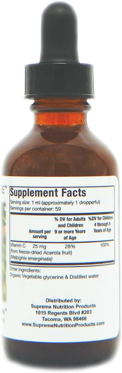 Tintura de Acerola Supreme Nutrition, 59 ml (2 fl oz) | 59 dosis