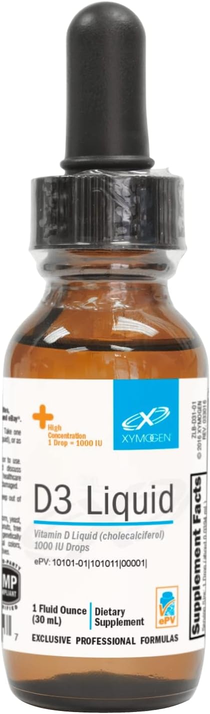 XYMOGEN D3 Liquid - Microemulsified Vitamin D3 - 1000 IU Per Drop - 68 ml