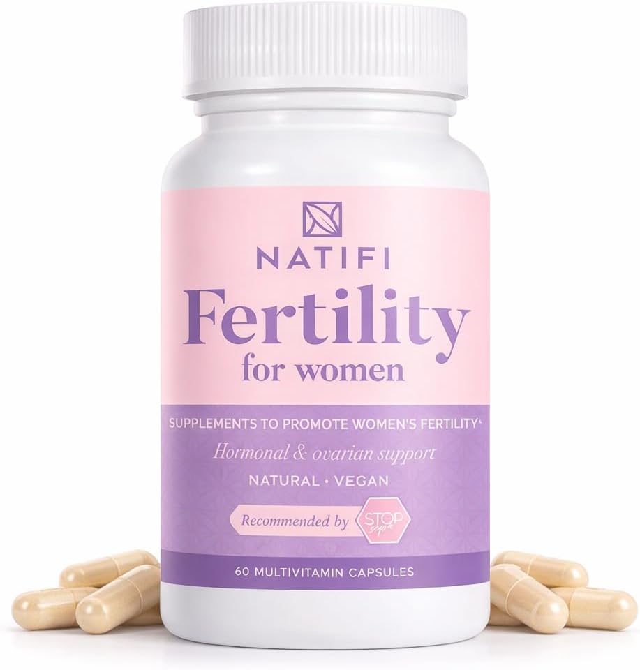 Natifi Conception - Vitaminas Prenatales de Fertilidad, Regulan el Ciclo y Equilibran Hormonas, 60 Cápsulas