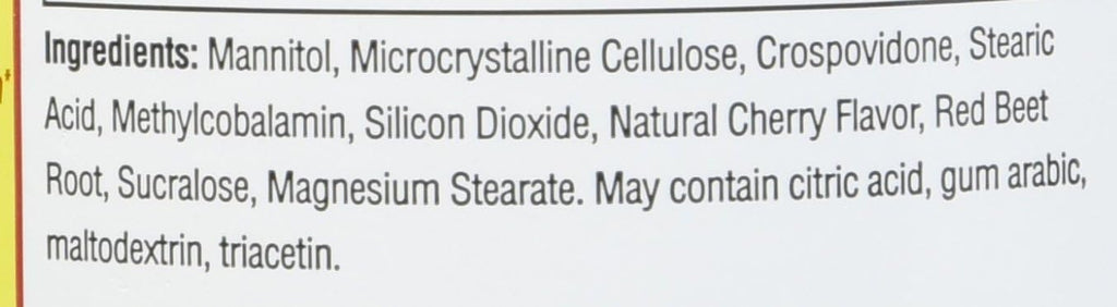 Vitamina B12 2500 mcg Sublingual - Metilcobalamina - Member's Mark (300 comprimidos)