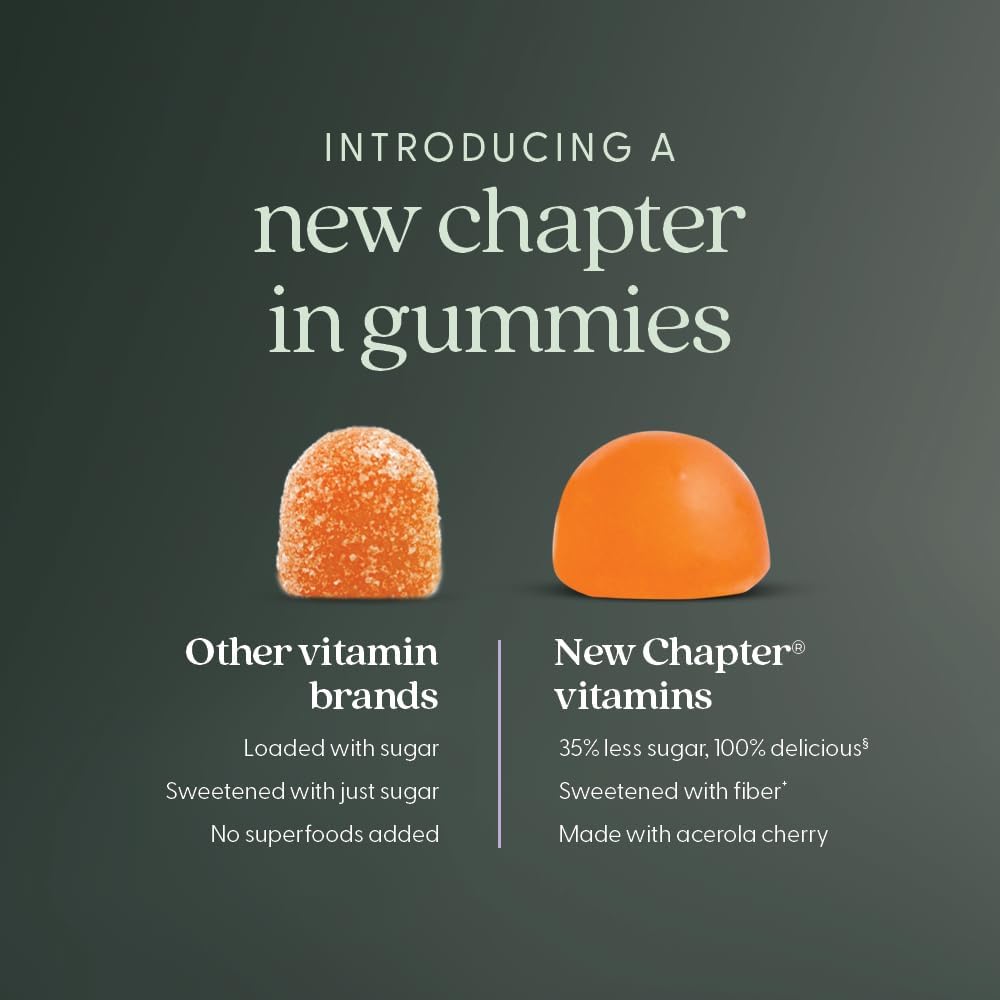 New Chapter Vitamin C+ Gominolas - 35% Menos Azúcar - 60 Gominolas