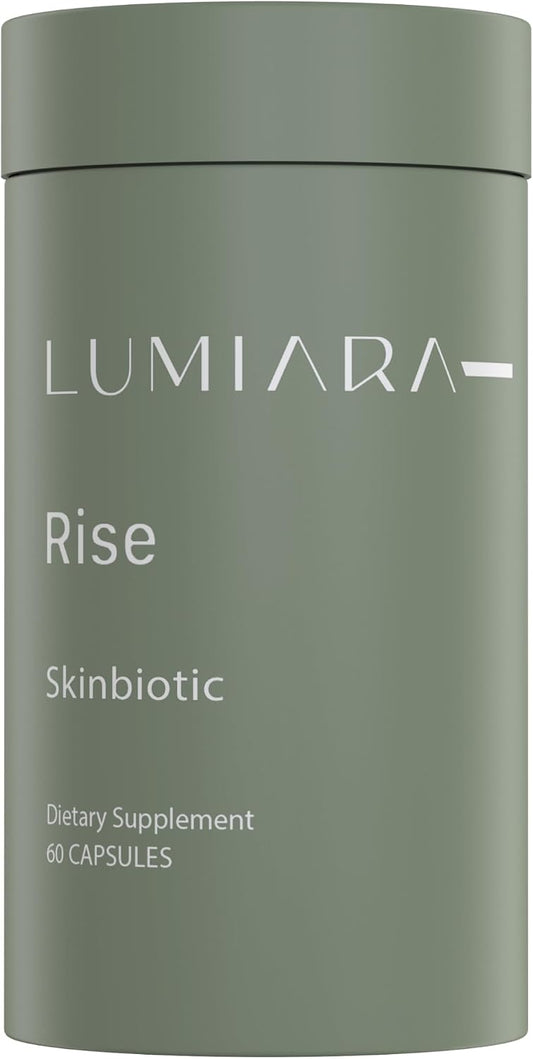 Lumiara Rise Skinbiotic - Suplemento para la piel y el intestino, potenciador de colágeno natural, 60 cápsulas