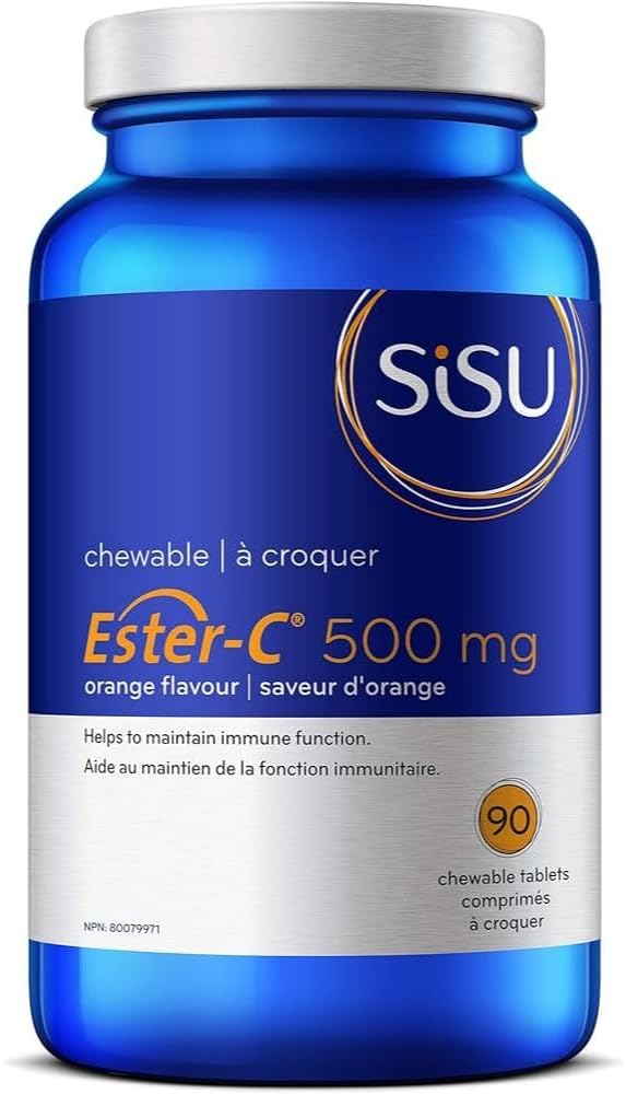 Sisu Ester C 500 mg Chewable Orange, 90 tablets