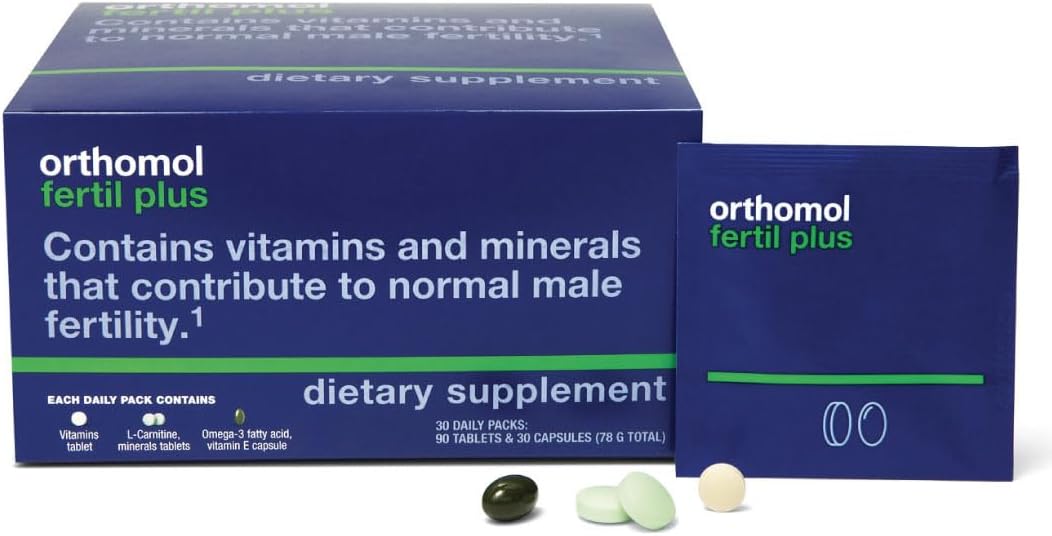 Orthomol Fertil Plus 30 - Suplemento prenatal masculino con selenio y L-carnitina (30 días)
