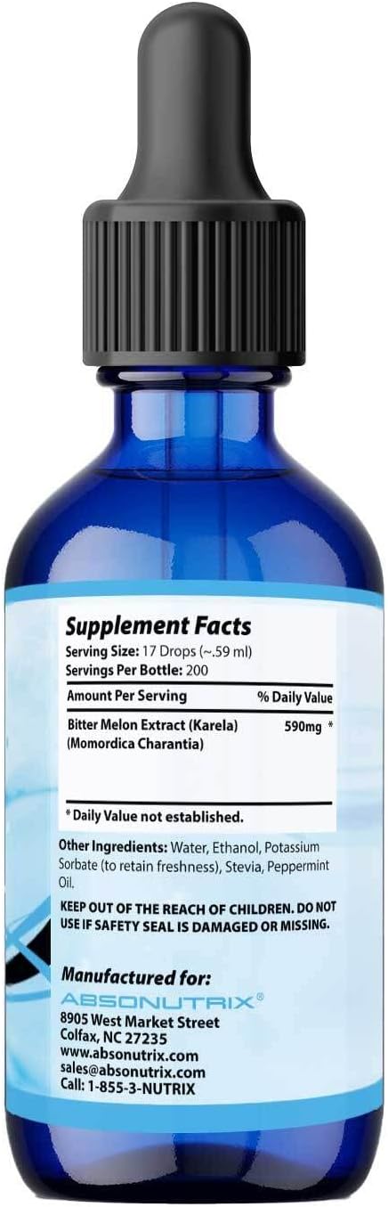 Absonutrix Extracto de Melón Amargo 590 mg, 118 ml (4 fl oz) - 200 Dosis