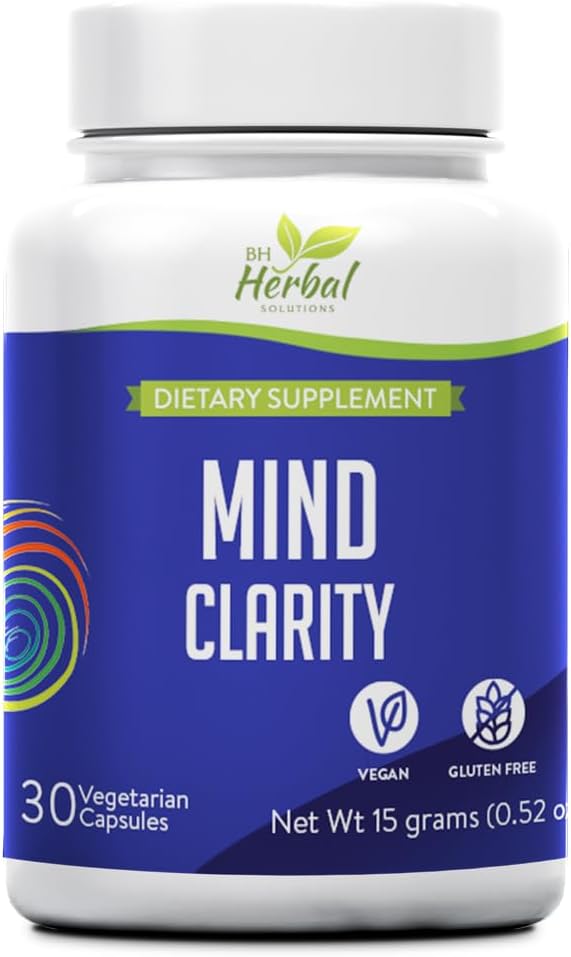 Mind Clarity - Estabilizador del estado de ánimo - Mejora el enfoque y la concentración - 100% Herbal y Natural