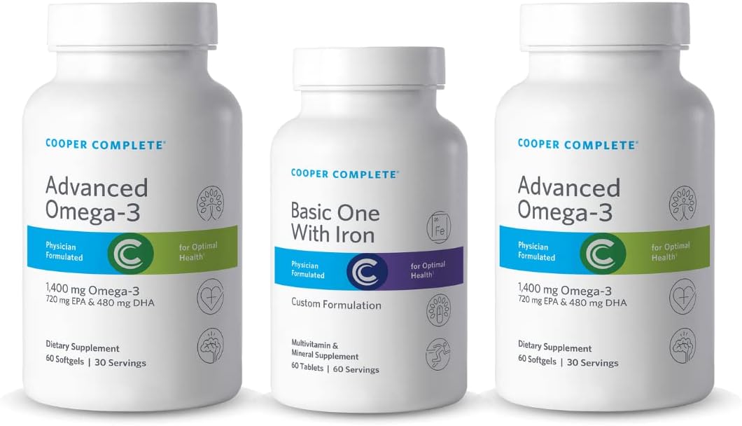 Cooper Complete Basic One Multivitamínico con Hierro + Omega-3, 60 Días