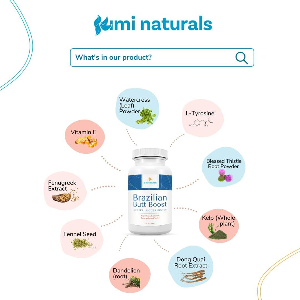 Kimi Naturals Butt Enhancement Capsules - 60 Capsules