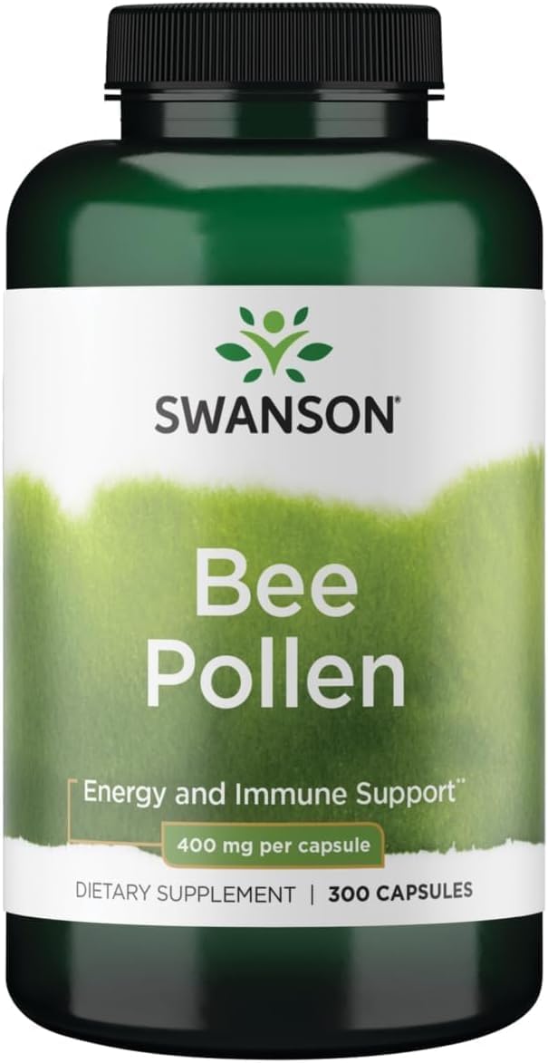 Swanson Polen de Abeja 400 mg, 300 Cápsulas