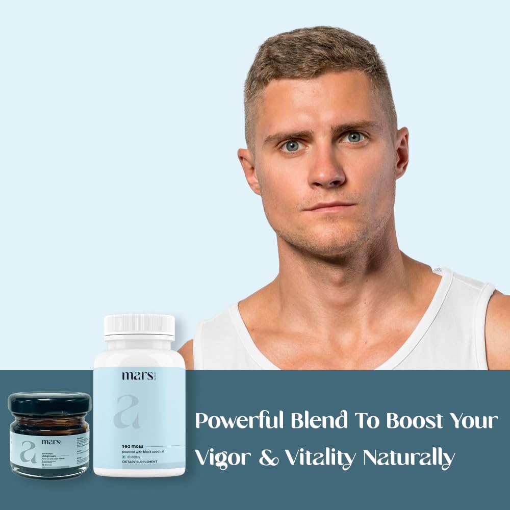 Mars by GHC Vitality Booster Combo | Shilajit y Sea Moss (60 cápsulas)