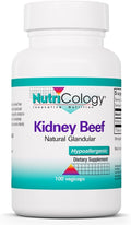 Allergy Research Group NutriCology Kidney Beef - 500 mg Bovine Kidney Glandular Supplement - Freeze-Dried Organ Extract - Renal & Glandular Support - Hypoallergenic - 100 Servings - 100 Vegicaps