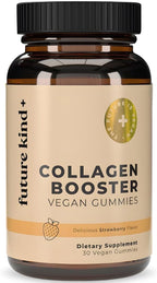 Future Kind Gominolas Veganas de Biotina para Cabello, Piel y Uñas – Colágeno Vegano con Vitaminas A, C y E – Sabor Fresa Natural – 30 Gominolas