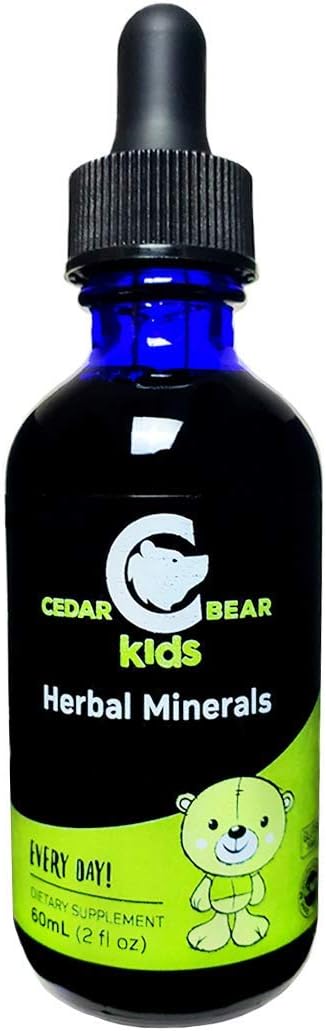 Cedar Bear Herbal Minerals for Kids – Suplemento líquido de hierbas y minerales para niños (60 ml)