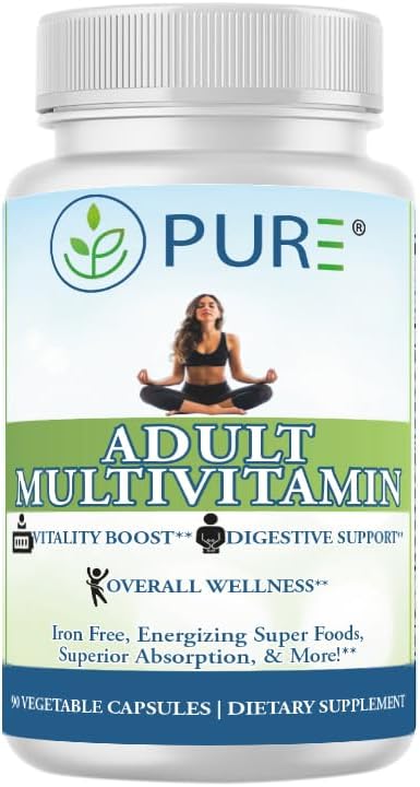 PURE Multivitamínico Adultos Sin Hierro - 90 Cápsulas Vegetales