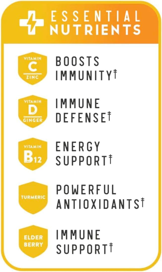 REDMOND Re-Lyte Immunity, Mezcla de Multivitaminas y Electrolitos (Piña Naranja)