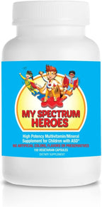 My Spectrum Heroes Multivitamínico Infantil - Acetil-L-carnitina, Colina, Coenzima Q10, Inositol, MSM, MTHF, NAC (150 Cápsulas)