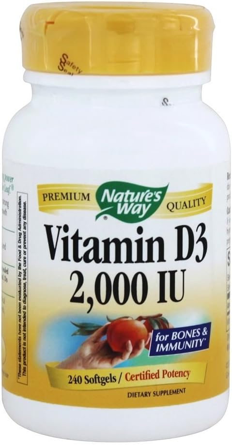 Nature's Way Vitamina D-3 2.000 UI - 240 Cápsulas Blandas