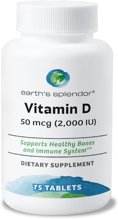 Earth's Splendor Vitamina D 2000 UI – 75 Comprimidos