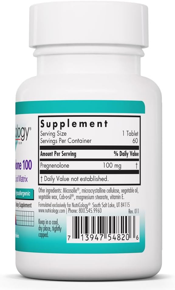 NutriCology Pregnenolona 100 mg - 60 Cápsulas