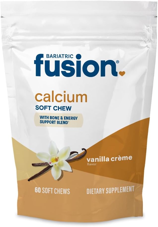 Bariatric Fusion Calcio Citrato con Vitamina D3 - Masticables Sabor Fresa - 60 unidades