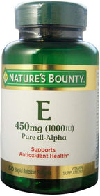 Nature's Bounty Vitamina E 1000 UI, 60 Cápsulas Blandas – Pack de 5