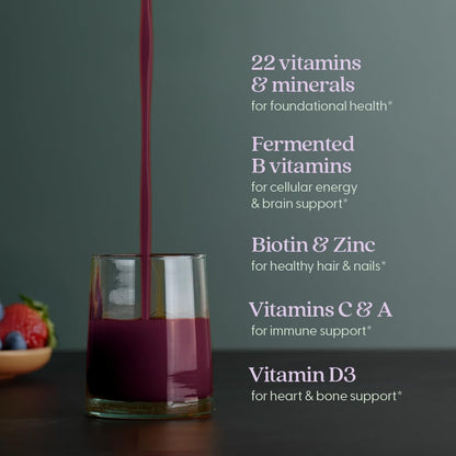 New Chapter Multivitamínico Líquido con Minerales - 22 Vitaminas Esenciales - Sabor a Bayas Mixtas - 887 ml (30 oz) – Image 4