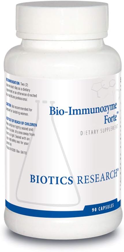 BIOTICS RESEARCH Bio Immunozyme Forte - Multivitamínico y Mineral con Equinácea, Pimienta de Cayena y Probióticos - 90 Cápsulas