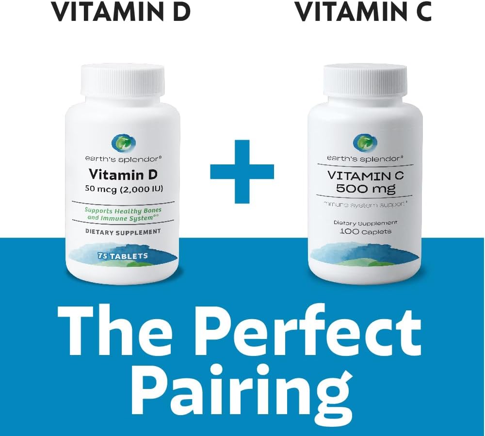 Earth's Splendor Vitamina D 2000 UI – 75 Comprimidos