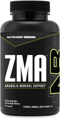 NutraBio ZMA - Complemento de Zinc, Magnesio y Vitamina B6 para Hombres y Mujeres - 90 Cápsulas