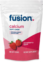 Bariatric Fusion Calcium Chews - Citrato de Calcio con Vitamina D3 - Masticable Sabor Fresa - 60 unidades