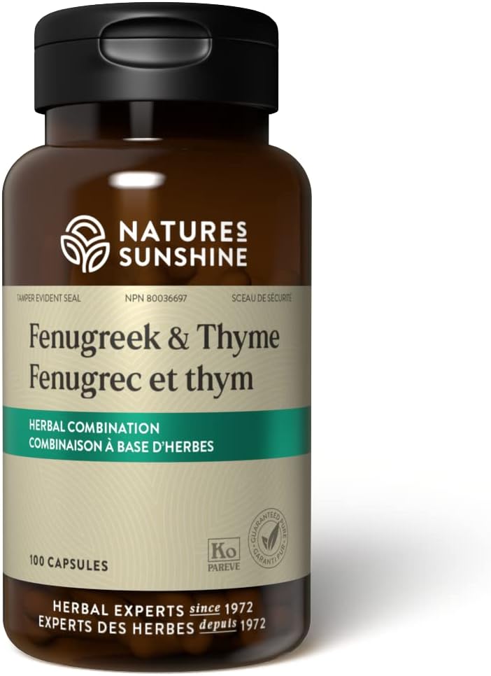 Nature's Sunshine Fenogreco y Tomillo, 100 Cápsulas, Kosher