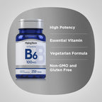 Piping Rock Vitamina B6 100 mg | 250 Comprimidos | Piridoxina Clorhidrato