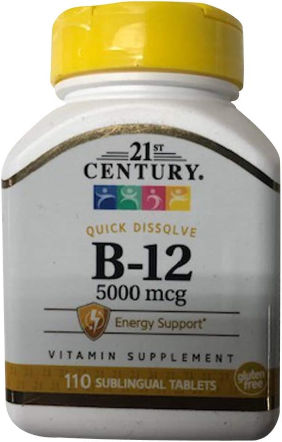 21st Century B12 5000mcg 110 comprimidos - 3 Botellas