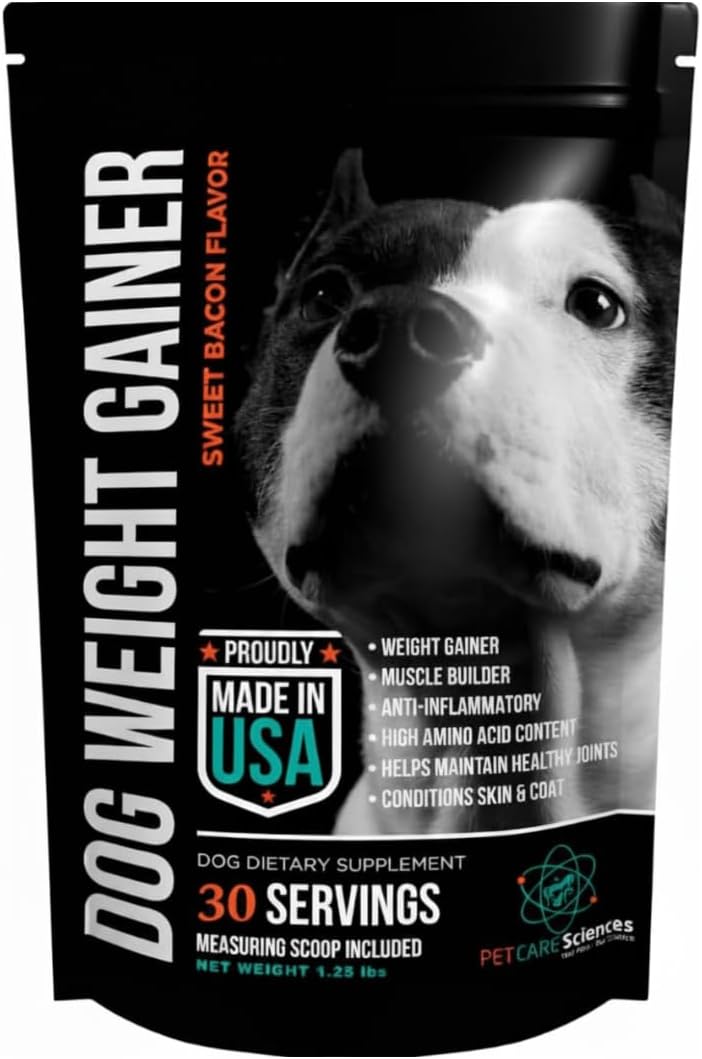 PET CARE Sciences Dog Weight Gainer 30 Servings - Suplemento para Aumentar Peso y Músculo en Perros