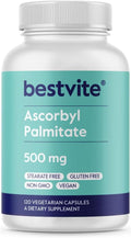 BESTVITE Ascorbyl Palmitate 500 mg (120 Vegetarian Capsules) - No Stearates, No Fillers