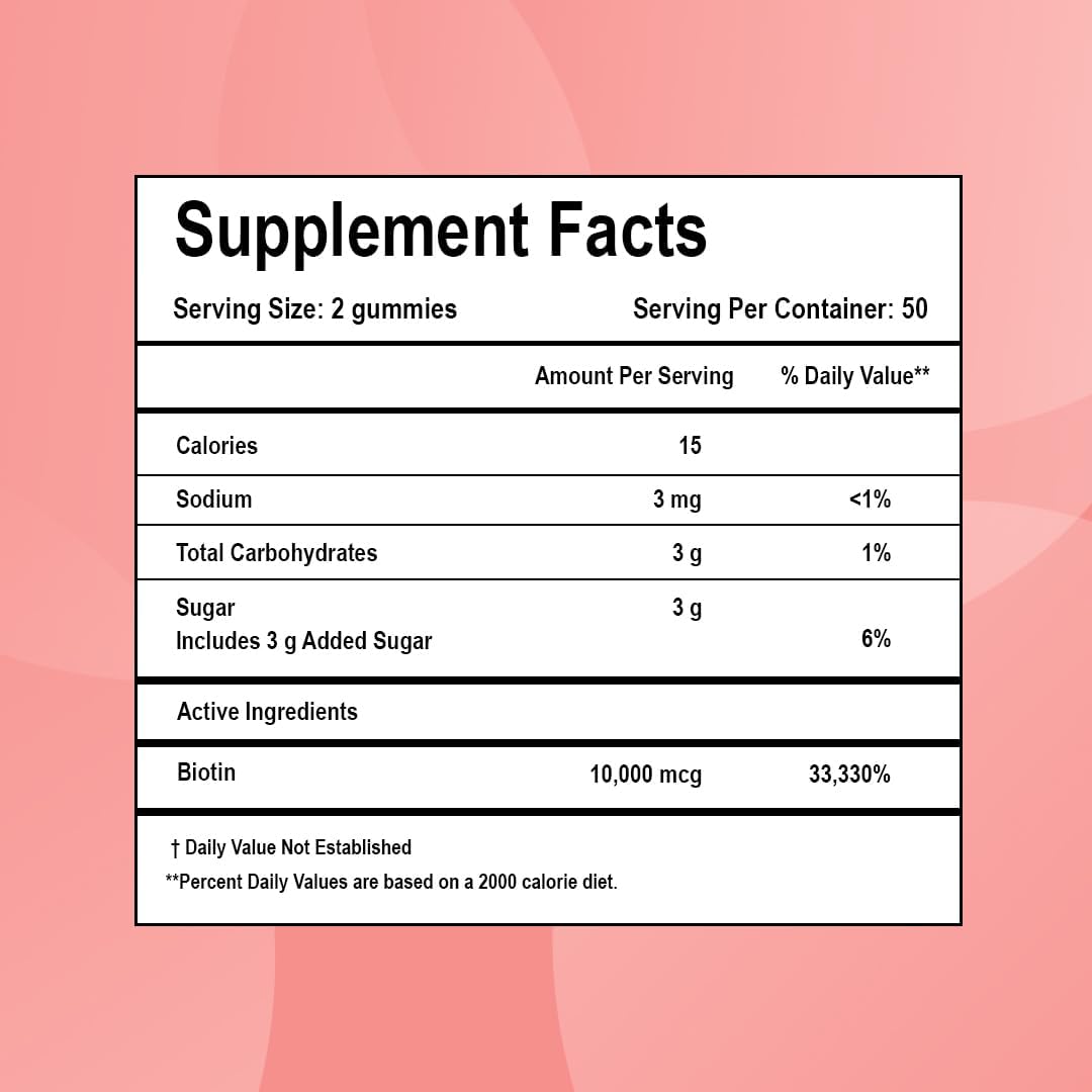 LifeCentric Health Biotina 10000mcg Gominolas Veganas para Adultos
