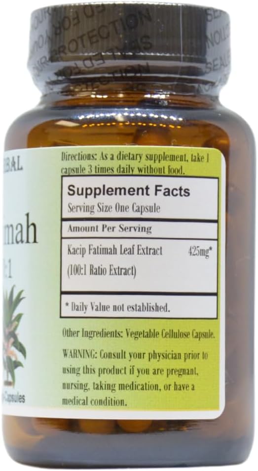 Extracto de Kacip Fatimah 100:1 | Labisia Pumila | 425 mg por Cápsula | 60 Cápsulas Veganas