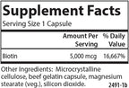 Carlson Biotina 5000 mcg - 50 Cápsulas