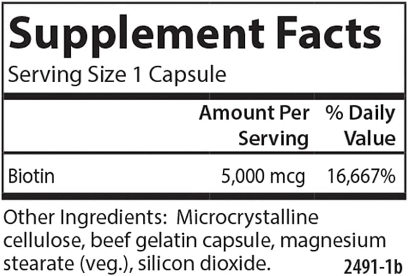 Carlson Biotina 5000 mcg - 50 Cápsulas