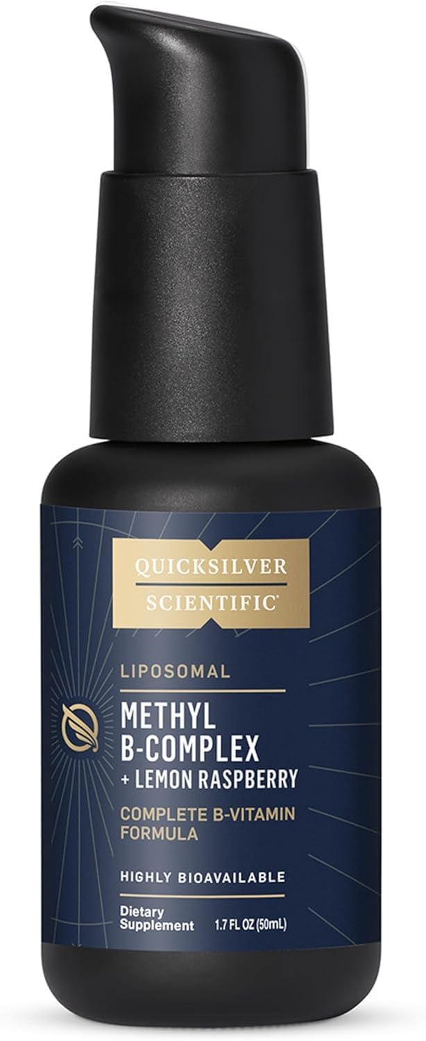 Quicksilver Scientific Methyl B Complex - Complejo B líquido con absorción liposomal superior de vitamina B12, folato, vitamina B6, riboflavina, biotina, ácido pantoténico, vitamina B1, niacina (50 ml)
