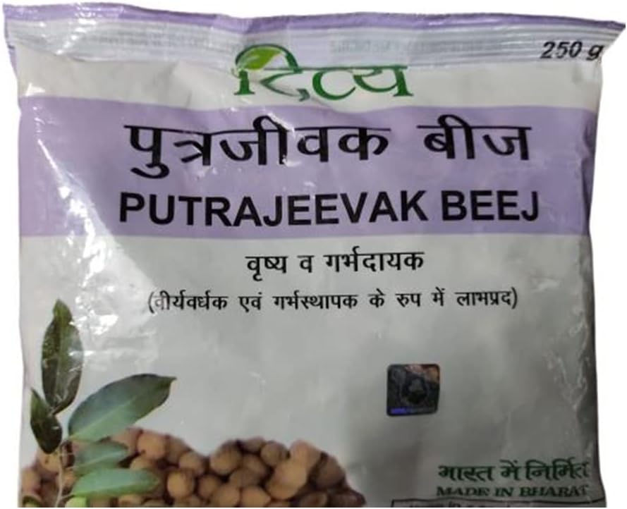 Patanjali Divya Putrajeevak Beej 50g – Hierba Ayurvédica para la Salud Reproductiva y el Equilibrio Hormonal