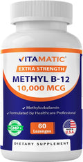 Vitamatic Metilcobalamina B12 10.000 mcg – 60 Comprimidos – Fuente Superior de Vitamina B12 para Energía y Salud Nerviosa
