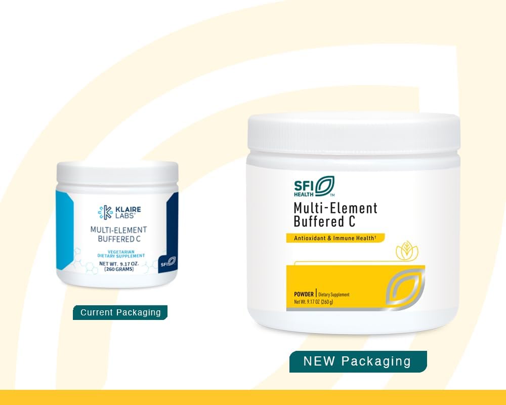 Klaire Labs Multi-Element Buffered C Powder with Quercetin Bioflavonoid & L-Glutathione